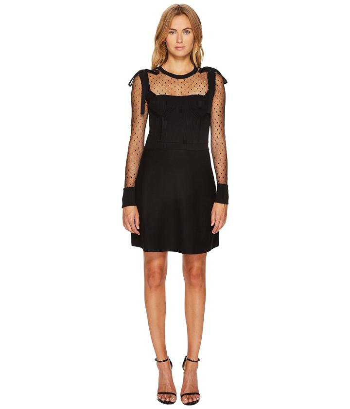 Red Valentino - Cotton Yarn Point D'esprit Dress