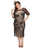 Unique Vintage - Plus Size Avalon Flapper Dress