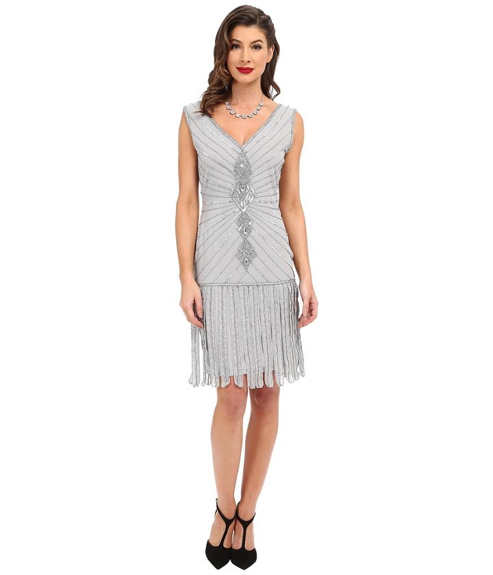 Unique Vintage - Hand Beaded Aelita Flapper Dress