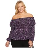 Michael Michael Kors - Plus Size Layered Ruffle Peasant Blouse