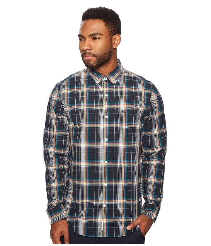 Original Penguin - Long Sleeve Stretch P55 Medium Plaid Shirt
