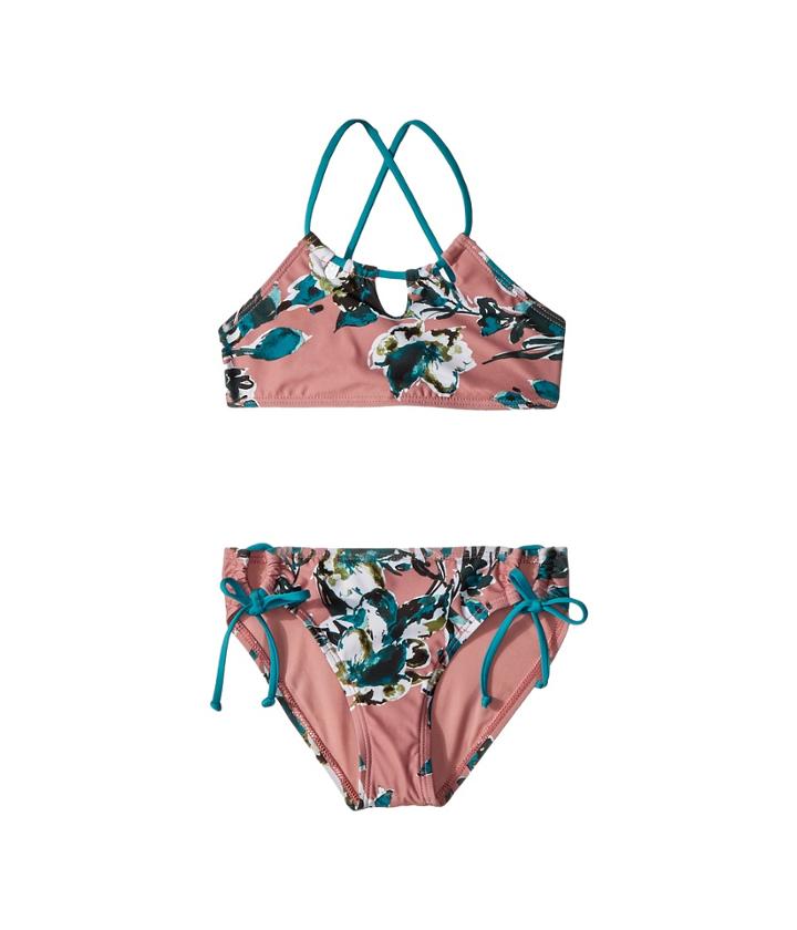 Splendid Littles - Watercolor Floral High Neck Bra Tunnel Side Pants
