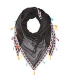 Steve Madden - Multicolor Tassels And Trim Triangle Day Wrap