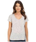 Calvin Klein Jeans - Short Sleeve V-neck Keyhole Heather Tee