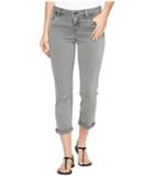 Liverpool - Michelle Rolled-cuff Capris In Pigment Dyed Slub Stretch Twill In Sharkskin