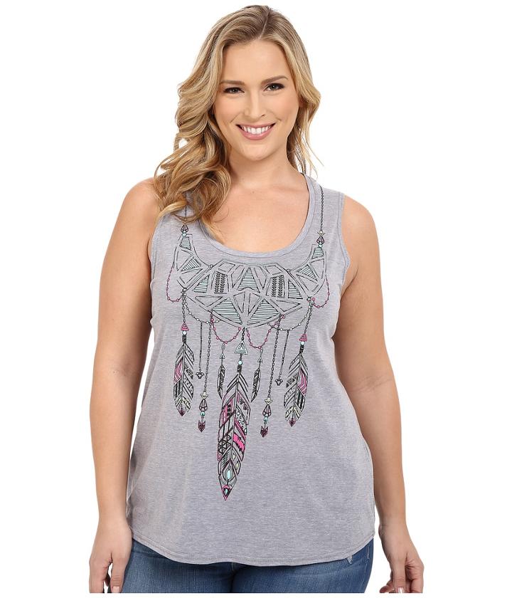 Roper - Plus Size 0227 Heather Jersey Muscle Tank Top