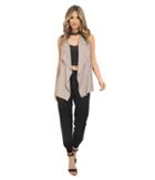 Jack By Bb Dakota - Hannah Draped Front And Cinched Waist Rayon Twill Vest