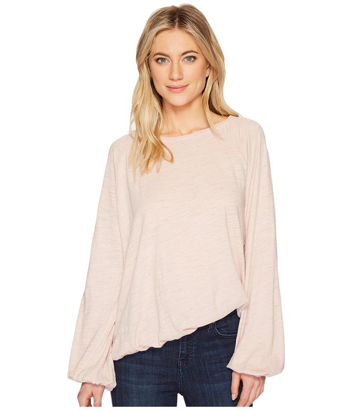 Heather - Mia Cotton Slub Slouchy Sleeve Pullover