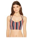 Tommy Hilfiger - True To Red, White Blue V-neck Crop Bikini Top