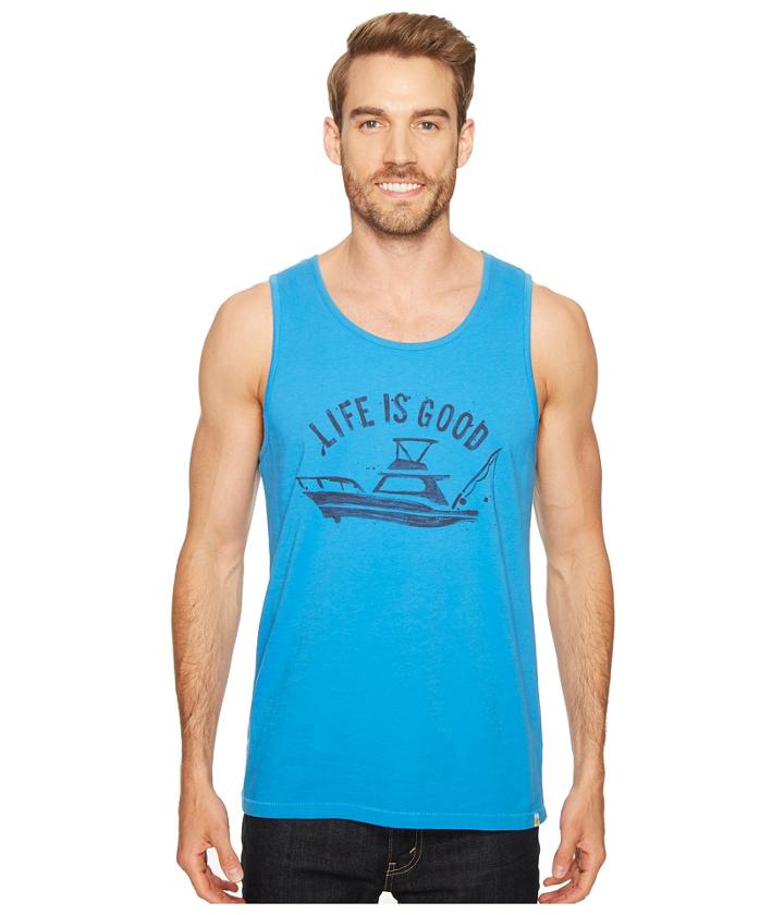 Life Is Good - Fish Boat Surfer Tank