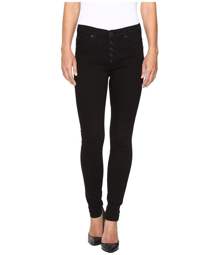 Hudson - Ciara High-rise Exposed Buttons Super Skinny In Black