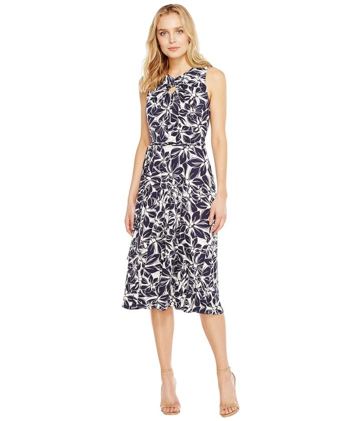 Christin Michaels - Viola Sleeveless Fit And Flare Dress