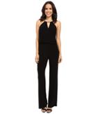 Laundry By Shelli Segal - Matte Jersey Solid Halter Jumpsuit With Metal Details