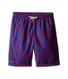 Toobydoo - Red/royal Blue Swim Shorts W/ White Lace Drawstring