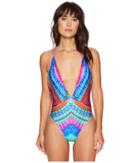 Luli Fama - Star Girl Reversible Deep V Crossed Back One-piece