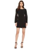 Laundry By Shelli Segal - Long Sleeve Crepe Dress With Lace Sleeve