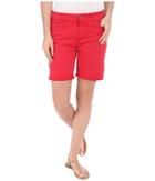 Liverpool - Corine Colored Denim Shorts In Tomato Puree Red