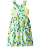 Oscar De La Renta Childrenswear - Painted Lemons Cotton V-back Dress
