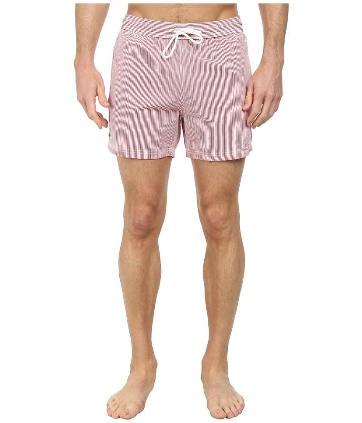 Lacoste - Striped Seersucker Swim Short 5