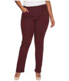 Nydj Plus Size - Plus Size Marilyn Straight In Luxury Touch Denim In Deep Currant