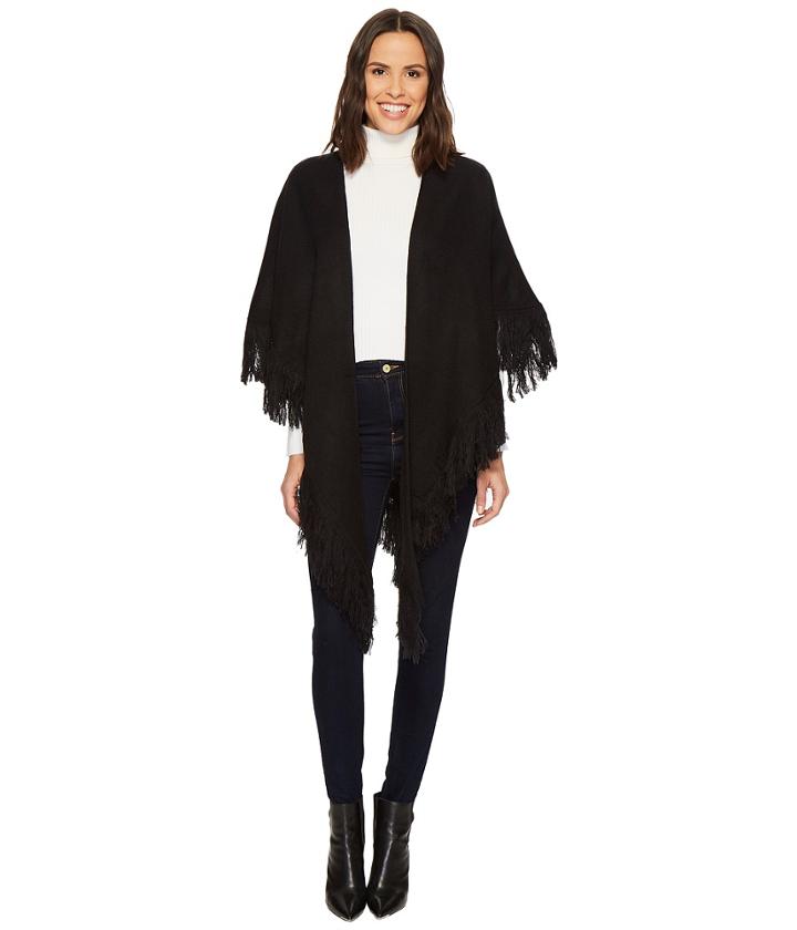 Collection Xiix - Solid Fringed Kite Ruana