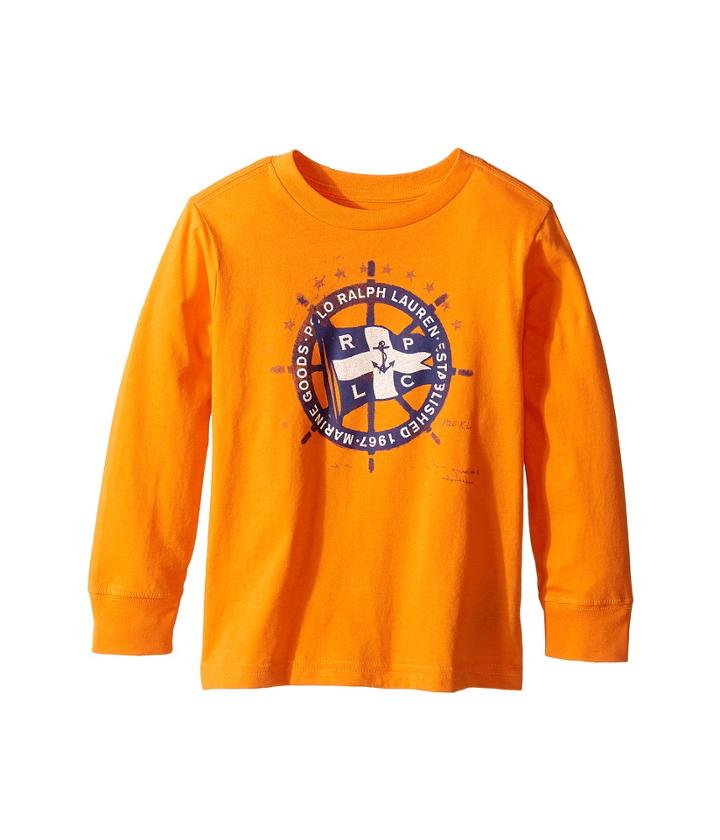 Polo Ralph Lauren Kids - 30/1 Basic Jersey Long Sleeve Graphic Tee
