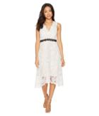 Donna Morgan - Sleeveless Lace V-neck Fit And Flare With Waist Detail
