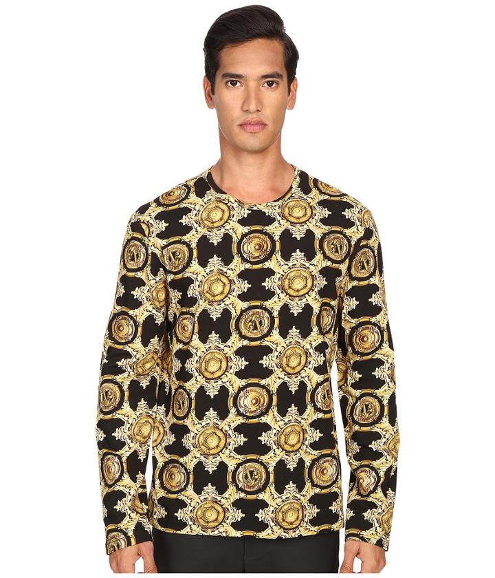 Versace Jeans - Baroque Medallion Print Long Sleeve T-shirt