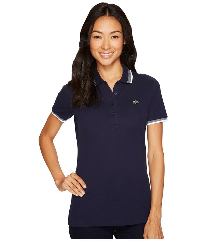 Lacoste - Short Sleeve Semi Fancy Stretch Mini Pique Polo