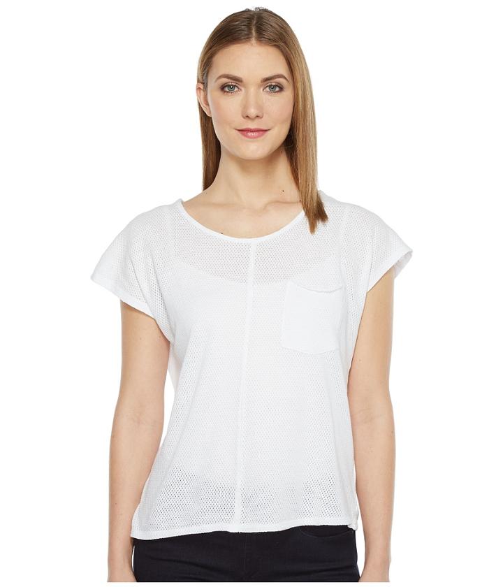 Mod-o-doc - Cotton Mesh Cap Sleeve Pocket Tee
