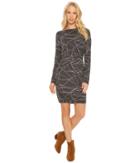 Three Dots - Squigly Burnout Pleated Dress