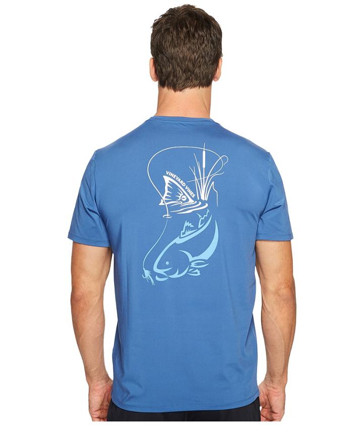 Vineyard Vines - Short Sleeve Perf Red Fish Fly Tee