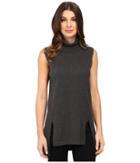 Vince Camuto - Sleeveless Turtleneck Sweater With Front Slits