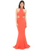 Faviana - Jersey Jewl Neck Gown W/ Back Strap Detail 7728