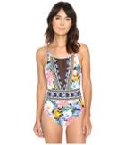 La Blanca - Tropicali Hi-neck Plunge One-piece