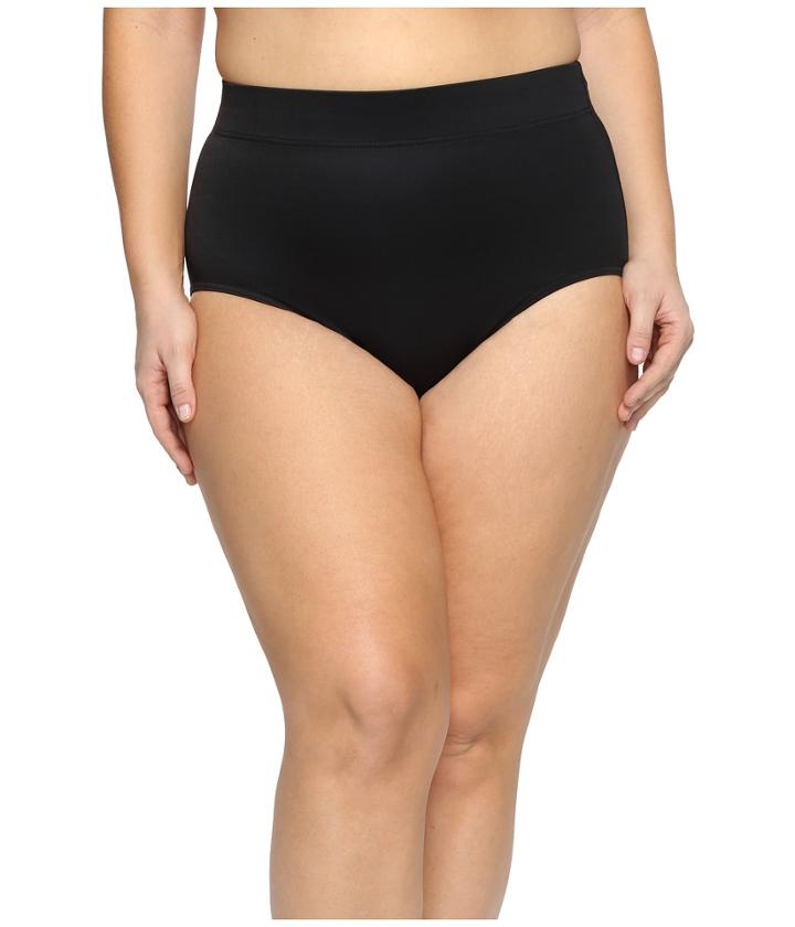 Miraclesuit - Plus Size Solid Basic Brief Bottom