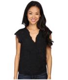 Lucky Brand - Embroidered Cross Front Top