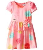 Moschino Kids - Short Sleeve All Over Print Fit Flare Dress