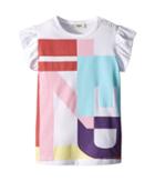 Fendi Kids - Ruffle Sleeve Top W/ Graphic Logo Design