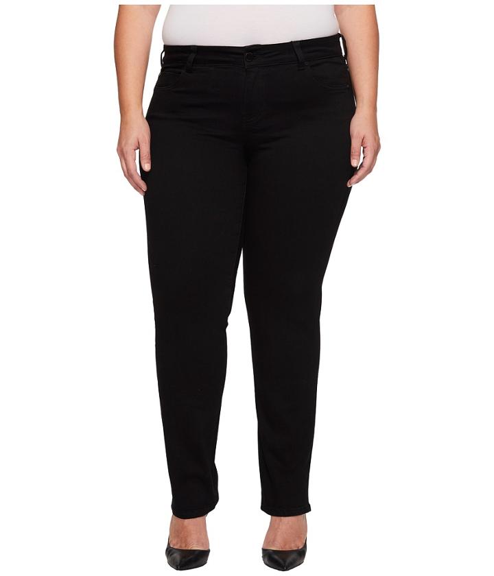 Liverpool - Plus Size Sadie Straight Perfect Black Jeans In Black Rinse
