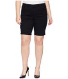Nydj Plus Size - Plus Size Briella Shorts W/ Fray Hem In Black