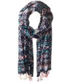 San Diego Hat Company - Bss1717 Woven Abstract All Over Print Scarf With Tassels