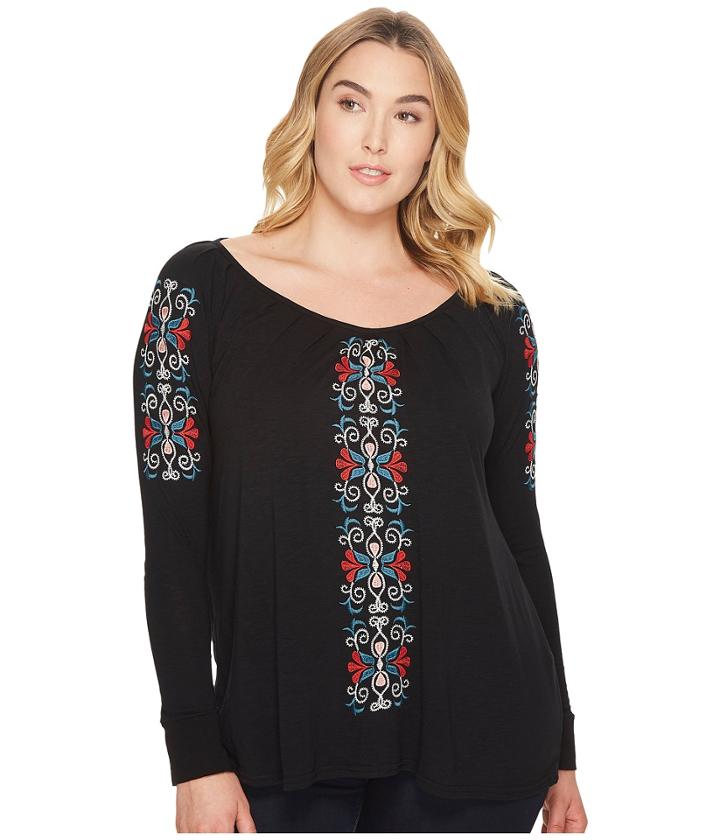 Roper - Plus Size 1299 Poly Rayon Slub Jersey Peasant Blouse