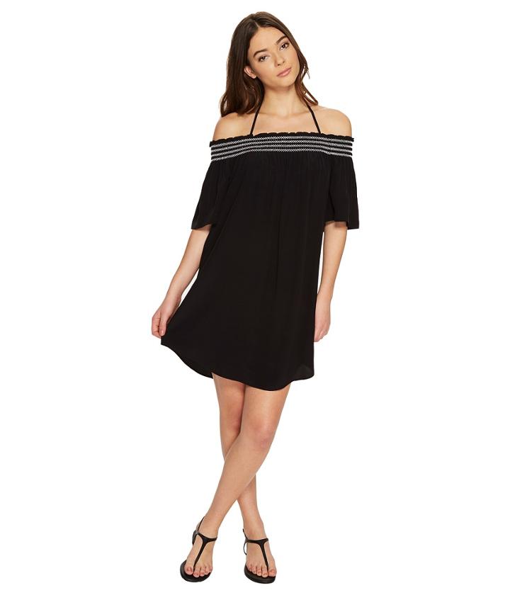 Seafolly - Spice Temple Smocked Off Shoulder Dress Cover-up