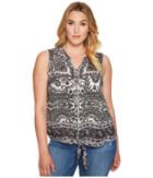 Lucky Brand - Plus Size Tie Front Top