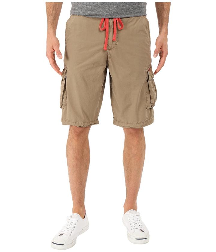 True Grit - Rock Point Drawstring Cargo Shorts W/ Knit Waistband