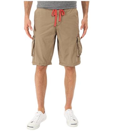 True Grit - Rock Point Drawstring Cargo Shorts W/ Knit Waistband