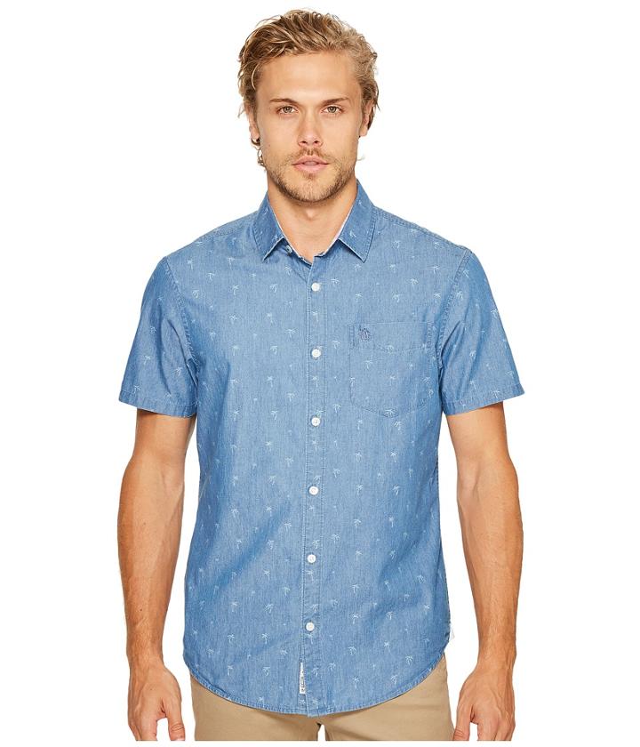 Original Penguin - Short Sleeve Chambray Dobby Woven