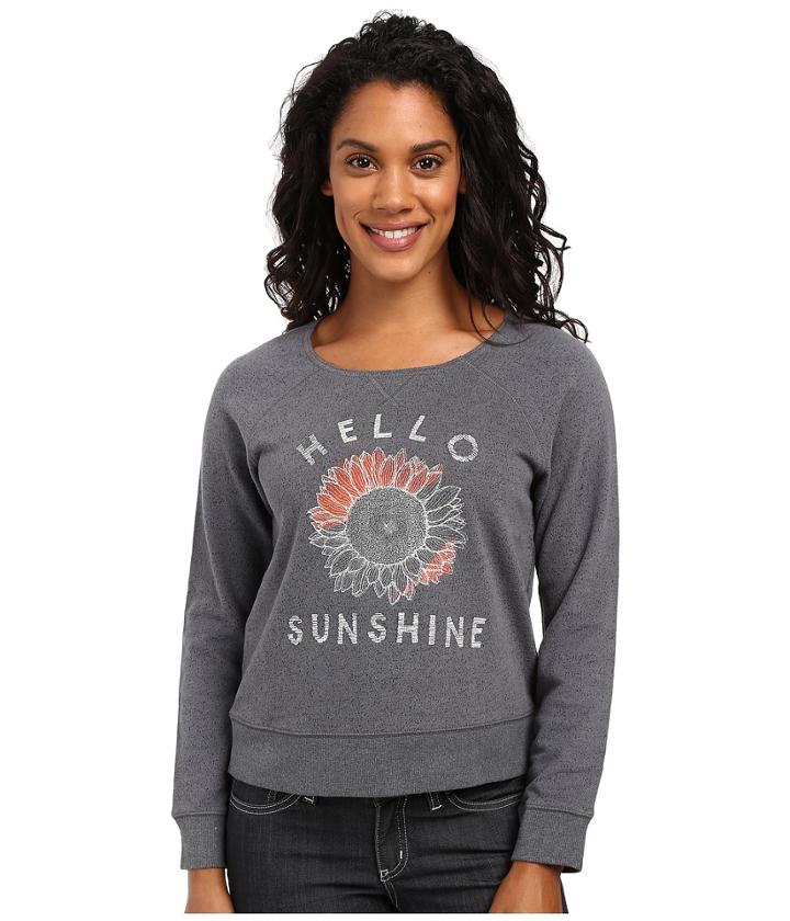 Life Is Good - Hello Sunshine Sunflower Marled Terry Crew