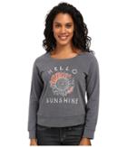 Life Is Good - Hello Sunshine Sunflower Marled Terry Crew